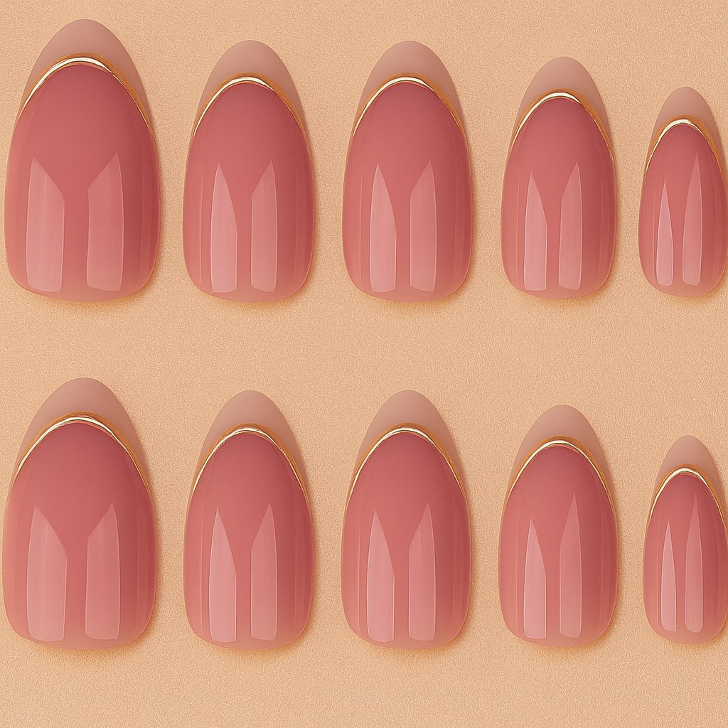 24PCS Red Long Square Press-On Nails (Medium)