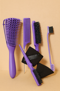 Detangling & Styling Hair Brush Set (Purple)