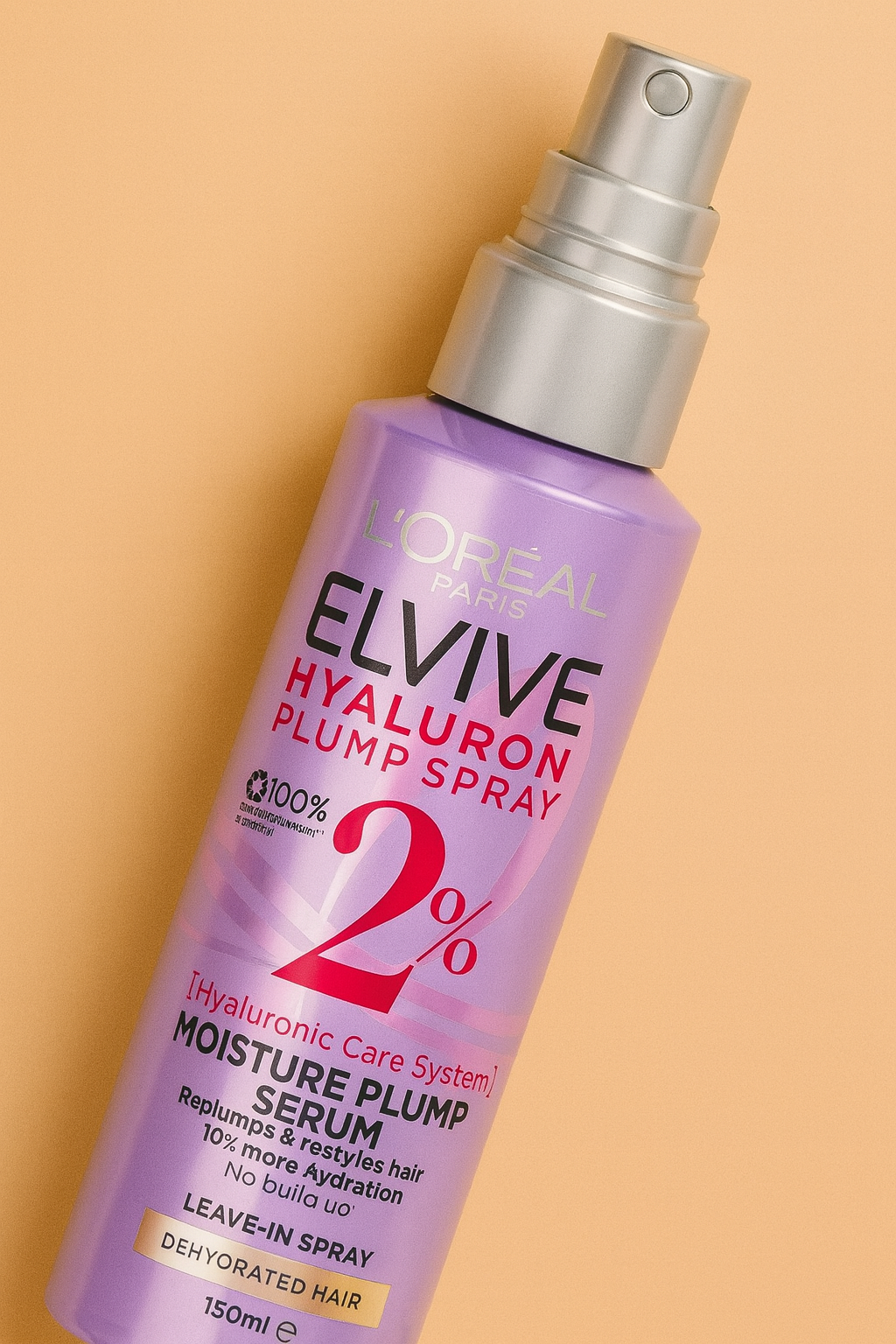 L'Oréal Paris, Hair Serum, Replumping & Reshaping, Elvive Hyaluron Plump 24/7 Replumping Serum, 150Ml
