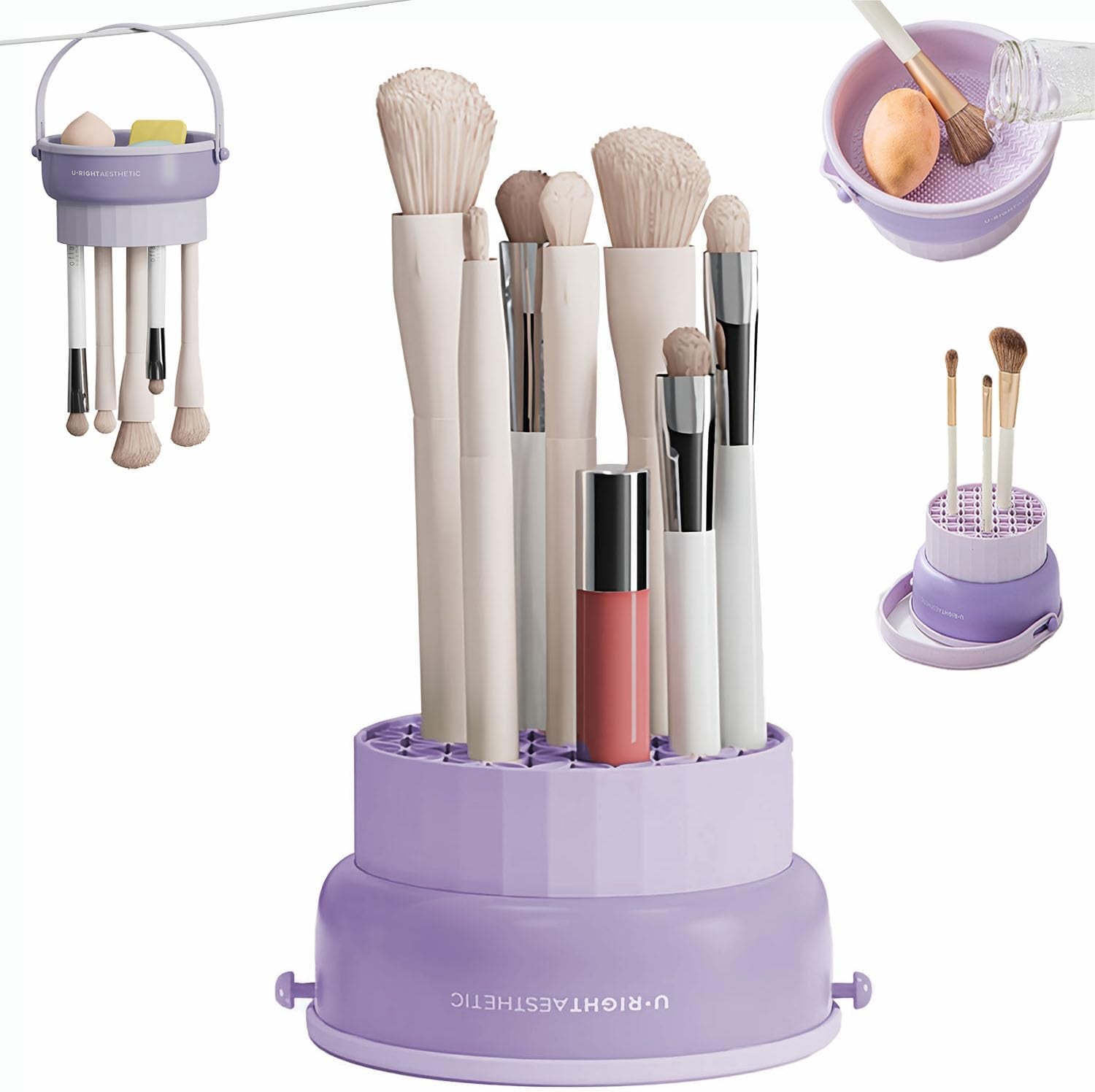 3-in-1 Silicone Makeup Brush Cleaning Mat